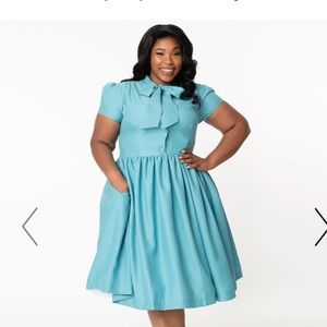 Darling Blue Unique Vintage Dress 2xl